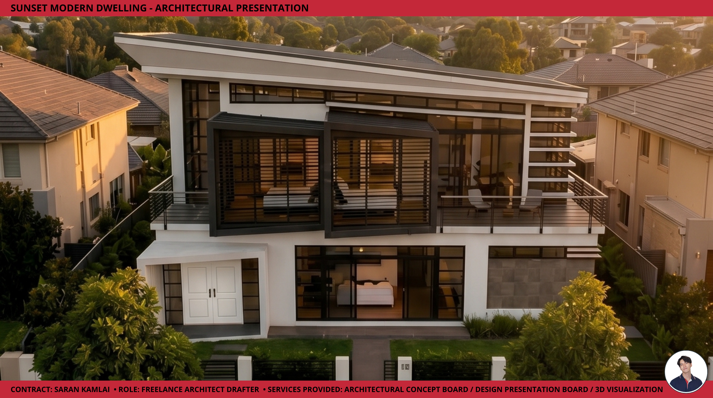 Sunset Modern Dwelling — Side View